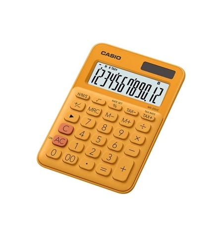 Calculadora Secretária Casio MS20UCRG Laranja 12 Dígitos