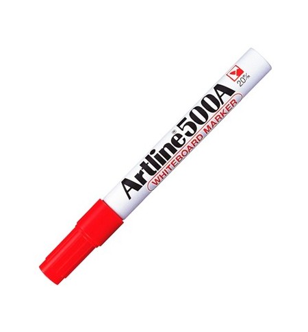 Marcador Quadros Brancos Artline 500A 2mm Vermelho 12un