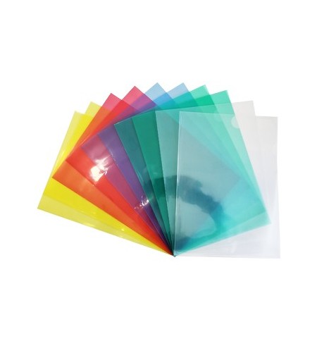 Bolsa Plástico em L A4 90mic Cores Sortido 10un