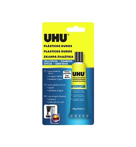 Cola Plásticos Duros UHU 30g/33ml