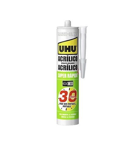 Silicone Isolamento e Fissuras Acrílico Branco UHU 280ml