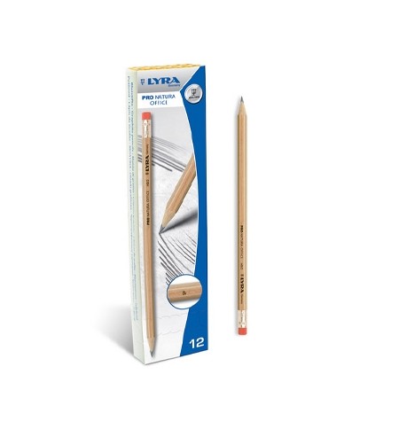 Lápis Grafite Nº1-B Lyra Pro Natura Office Cx 12un