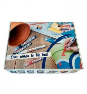Pack Iniciação Acrílico Edding 5100 Pastel