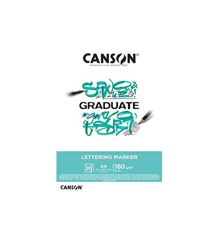 Bloco Canson Graduate Lettering Marker A4 180g 20Fls