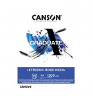 Bloco Canson Graduate Lettering Mixed Media A4 200g 20Fls