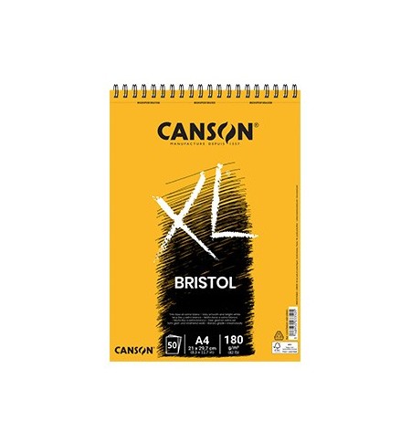 Bloco Espiralado Canson XL Bristol A4 180g 50Fls