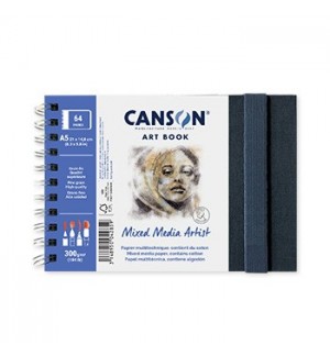 Caderno Canson Artbook Mixed Media Artist A5 300gr 56Fls