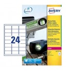 Etiquetas Resistentes 063,5x033,9mm Avery 20 Folhas 480un