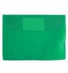 Bolsa Envelope A5 PVC Visor Transparente Verde 10un
