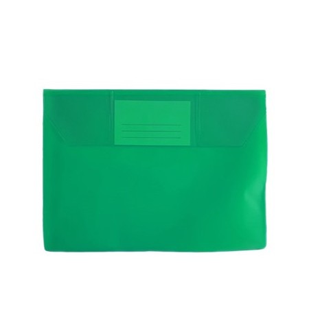 Bolsa Envelope A5 PVC Visor Transparente Verde 10un
