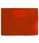 Bolsa 165x225mm A5 Envelope PVC Visor Vermelho 10un