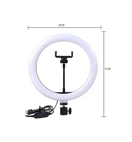 Ring Light 10 Pol 6500K Suporte + Tripé