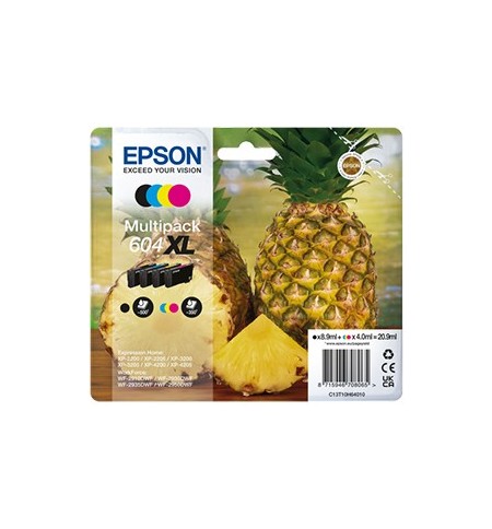 Pack Tinteiros Epson 604XL 4 Cores C13T10H64010