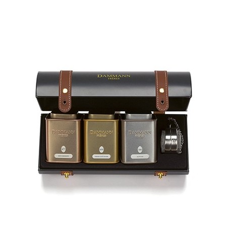 Caixa Coffret Chás 3 Sabores Latas + Infusor Merveilleux