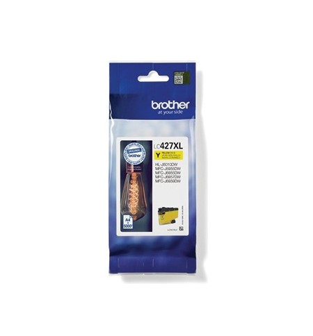 Tinteiro Brother LC427XLY Amarelo 5000 Pág.