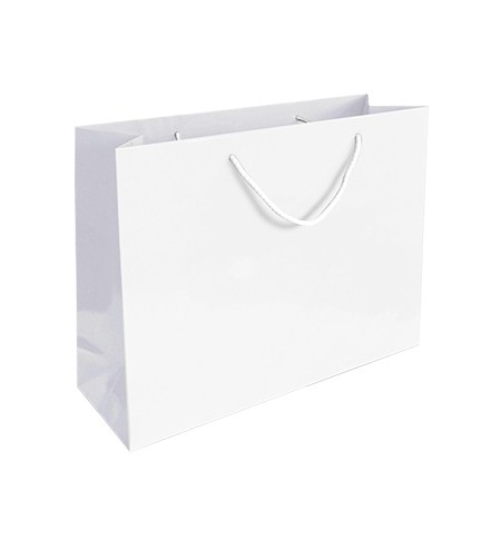 Saco 54x13x44cm Papel Couché 200g c/Asas Cordão Branco 1un