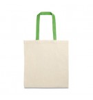 Saco de Compras 100% Algodão Alças em Verde Compridas