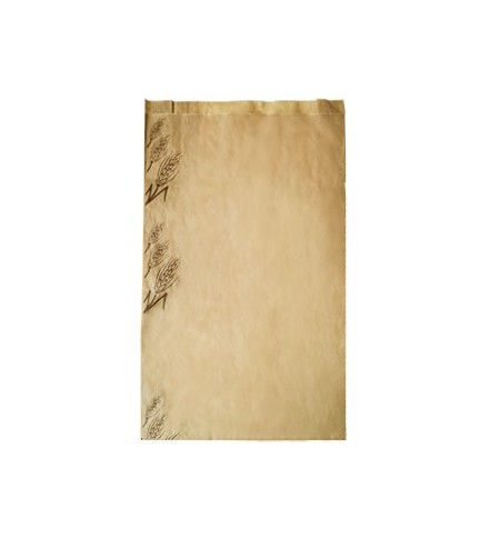 Saco Papel Pão 24x7x42cm 35g Castanho com Espiga 1000un