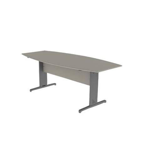 Mesa Reuniões Semi-oval 2000x1000x740 Cinza