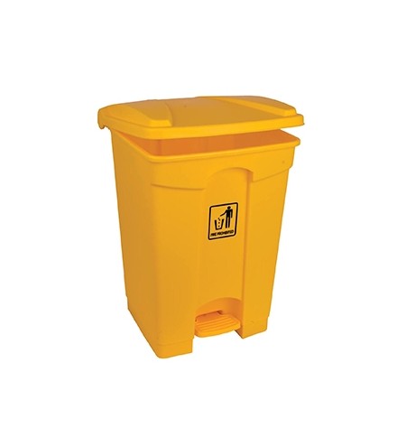 Contentor 45L Plástico Amarelo com Pedal