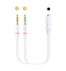Adaptador Jack 3.5mm Fêmea / 2x Macho 20cm