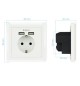 Tomada de Parede Encastre 2x Portas USB-A