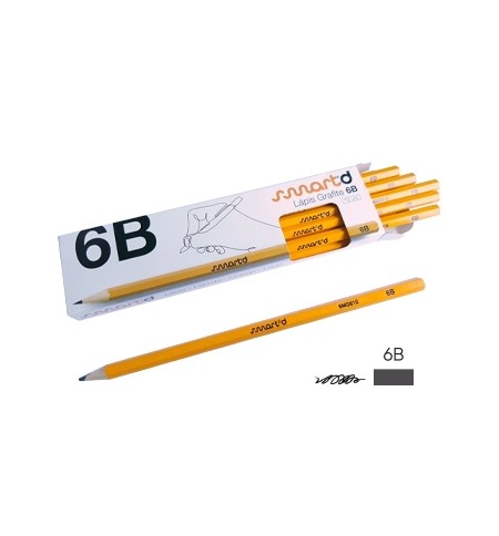 Lápis Grafite 6B SmartD Cx 12un