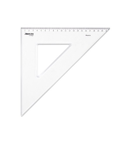 Esquadro Plástico Cristal 45G-30cm Aristo Geocollege AR23430