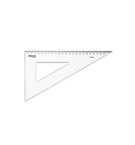 Esquadro Plástico Cristal 60G-25cm Aristo Geocollege AR23625