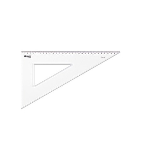 Esquadro Plástico Cristal 60G-30cm Aristo Geocollege AR23630
