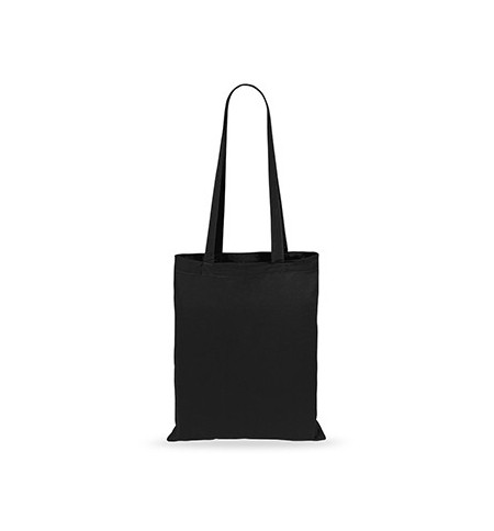 Saco de Compras 100% Algodão Alças Compridas 140g Preto
