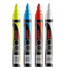 Marcador Giz UNI PWE-5M 1,8-2,5mm 4 Cores 4un