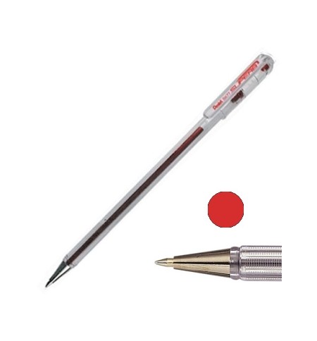 Esferográfica Pentel BK 77 Vermelho 0,7mm 12un