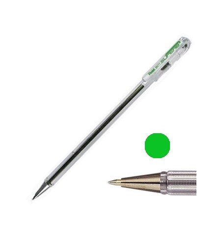 Esferográfica Pentel BK 77 Verde 0,7mm 12un