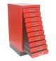Movel Metal 673x279x429 com 10 Gavetas 51mm Vermelho