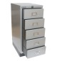 Movel Metal com Fecho 673x279x429mm com 5 Gavetas Silver
