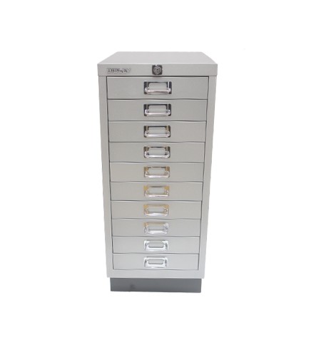 Movel Metal com Fecho 673x279x429mm com 10 Gavetas Silver