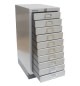 Movel Metal com Fecho 673x279x429mm com 10 Gavetas Silver