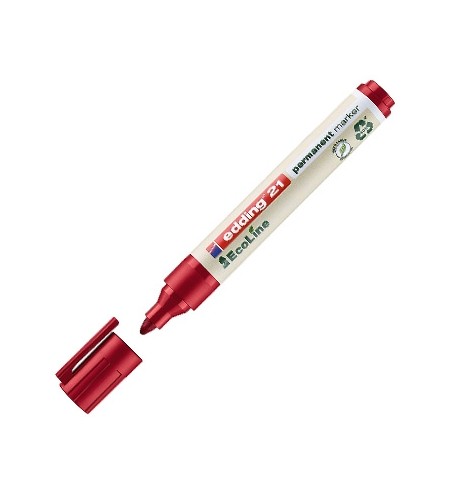 Marcador Permanente Grosso Edding e-21 1,5-3mm Vermelho 1un