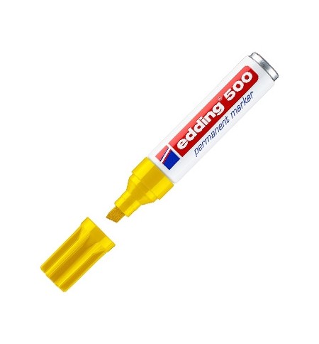 Marcador Permanente Grosso Edding 500 2-7mm Amarelo 1un