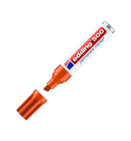 Marcador Permanente Grosso Edding 500 2-7mm Laranja 1un