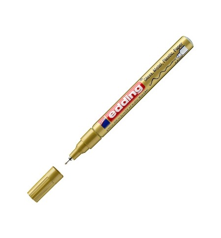 Marcador Permanente Fino Edding 780 0,8mm Ouro 1un