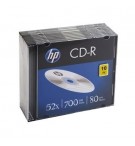 CD-R 700MB 52x HP Slim Pack 10un