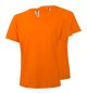 T-Shirt Criança Algodão 155g Laranja Tamanho 9/11 Pack 2un