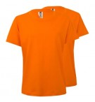 T-Shirt Criança Algodão 155g Laranja Tamanho 12/14 Pack 2un