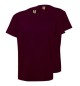T-Shirt Criança Algodão 155g Bordeaux Tamanho 12/14 Pack 2u