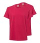 T-Shirt Criança Algodão 155g Rosa Forte Tamanho 12/14 Pack2