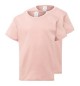T-Shirt Criança Algodão 155g Rosa Pastel Tamanho 3/4 Pack2