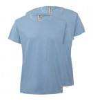 T-Shirt Criança Algodão 155g Azul Skye Tamanho 1/2 Pack2