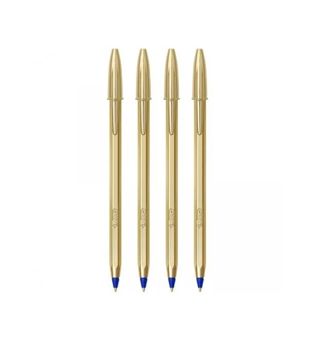 Esferográfica BIC Edição Especial Azul 1mm Dourado 4un
